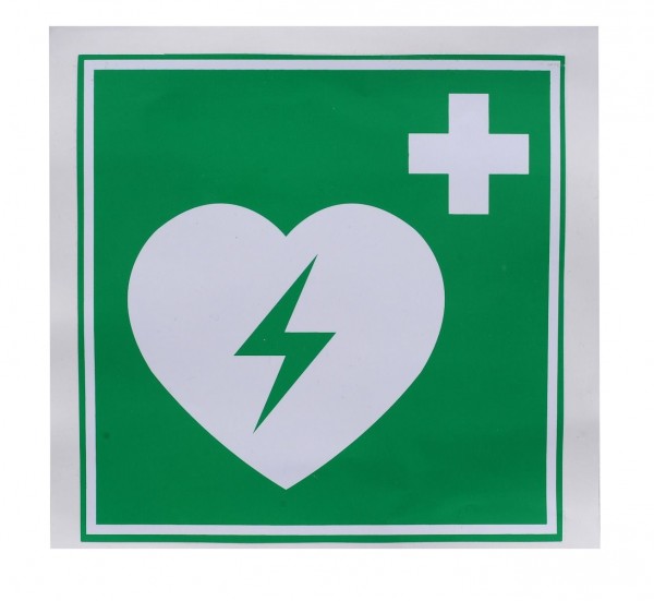 AED Kunststoff-Schild, 15 x 15 cm